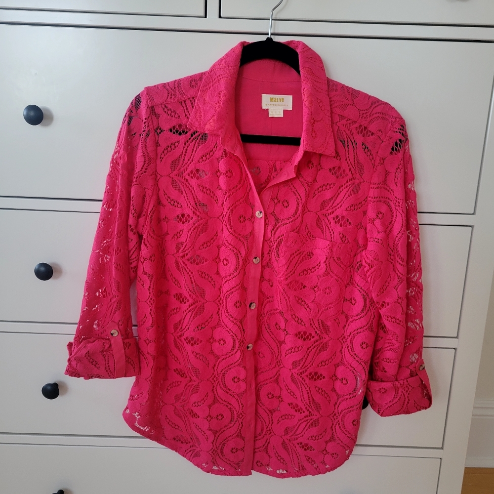Maeve Pink blouse size 10